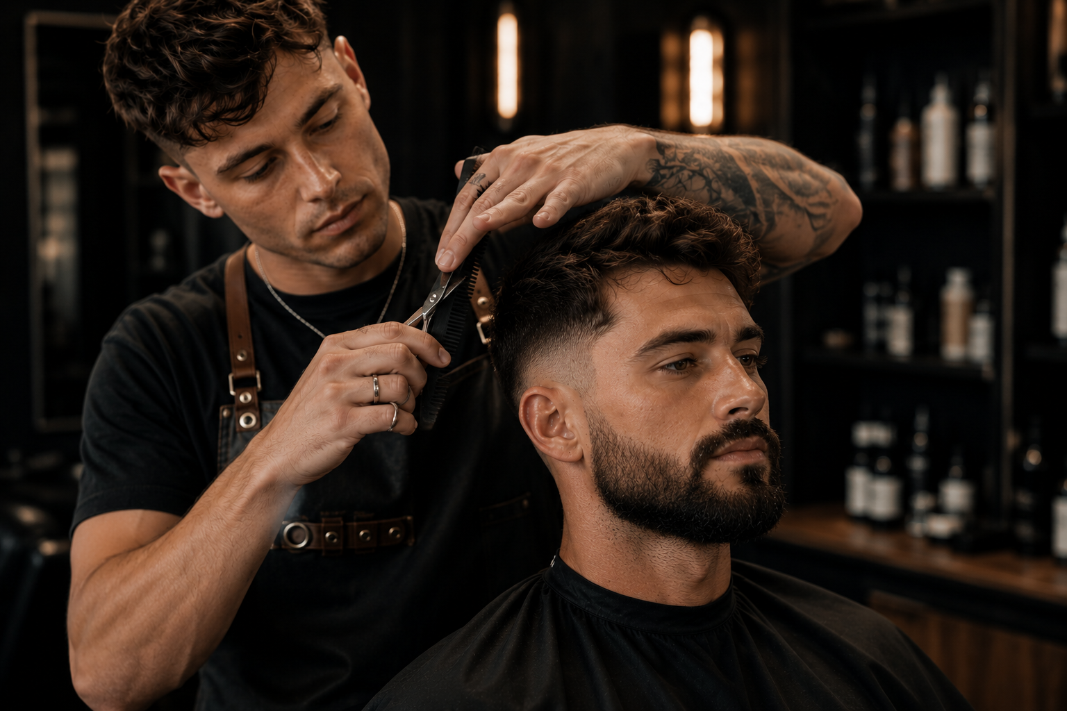 Haircut and beard combo